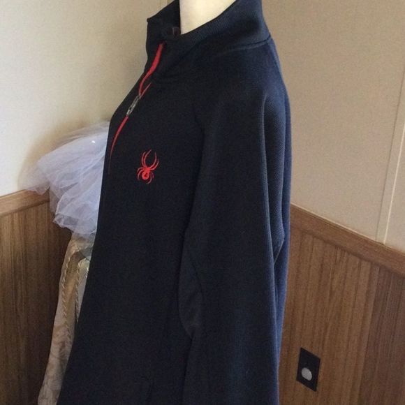 NWOT Mens Spyder Black and Red sweater  size X-large - Picture 4 of 7